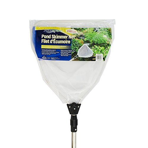 Aquascape Heavy-Duty Pond Skimmer Net with Extendable Handle, Durable Fine Mesh for Debris Removal, 36 to 69-Inch Adjustable Length, 98562