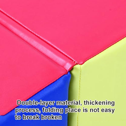 Gymnastics Incline Mat, Folding Gymnastics Wedge With Carrying Handle For Gymnastics, Martial Arts, Cheerleading, Dance Yoga Stretching Training Ex - color: Red