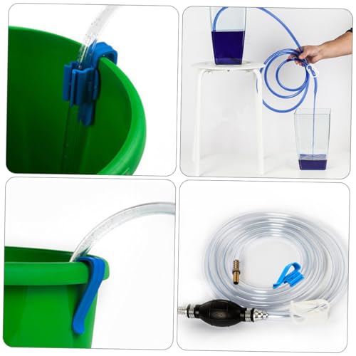Manual Suction Hose Set for Car and Fish Tank, Water and Oil Siphon Pump with Guide Tube, Multi-purpose Vehicle Fuel Transfer Hose for Gasoline and Liquid