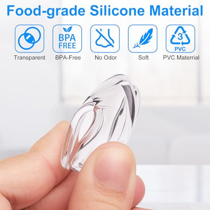 Corner Protectors, 12 Pack, Baby Proofing Corner Guards, Clear and Transparent Corner Bumper & Edge Cushion for Furniture, Table, Cabinet Sharp Corner & Edge, Baby Safety Material (L-Shaped)