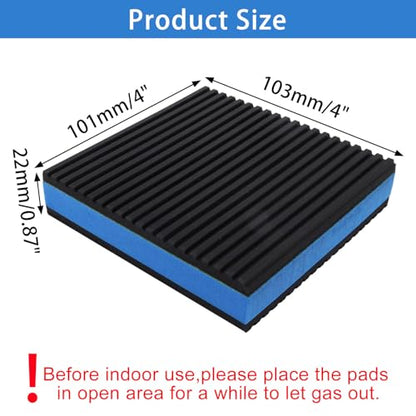 4 Pack 4"x4"x7/8" Rubber Anti Vibration Pads for Washing Machine, Heavy Duty EVA Mechanical Vibration Isolation Pads for Washer, Dryer, Treadmill, Dryer Air Conditioner - size: 4" x 4" x 7/8"