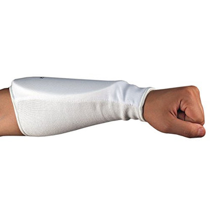 Cloth Forearm Guard Taekwondo, Martial Arts, MMA Forearm Protective Gear Protector for Sparring (Black/White; Child Small to Adult XL) - size: X-Large, style: White
