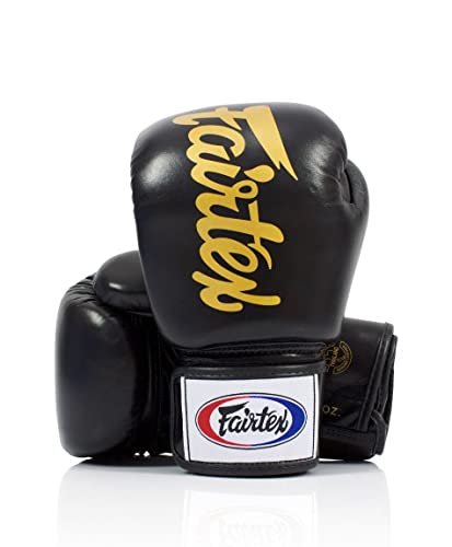 Fairtex BGV19 Deluxe Tight-Fit Gloves - color: Black, size: 14 oz