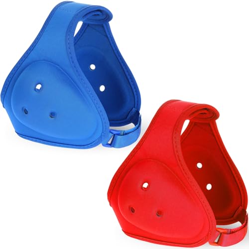 Jerify 2 Pcs Wrestling Headgear for Kid Youth, Blue,Red - color: Blue,Red