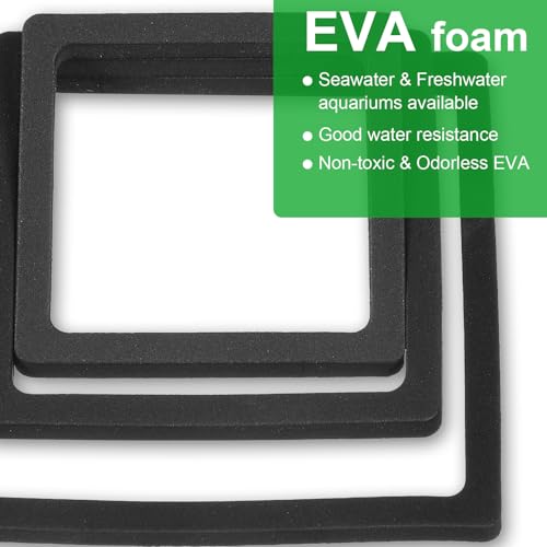 6PCS Aquarium Floating Plant Corral, Black EVA Fish Feeding Ring Set, Fish Tank Accessories for Mini Betta Tank, Floating Plants Holder|Feeder|Corral(3 Round + 3 Square) - style: 3 Round & 3 Square