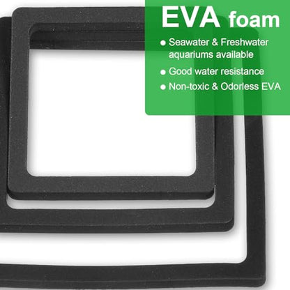 6PCS Aquarium Floating Plant Corral, Black EVA Fish Feeding Ring Set, Fish Tank Accessories for Mini Betta Tank, Floating Plants Holder|Feeder|Corral(3 Round + 3 Square) - style: 3 Round & 3 Square