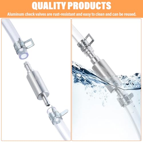 2 Sets Brake Bleeder Hose One Way Check Valve Tube Bleeding Tool Kit Universal Brake Fluid Bleeder with Nozzle Cap & Clamp for Hydraulic System Bleeding Car Clutch Fluid Replacement Hose Motorbike