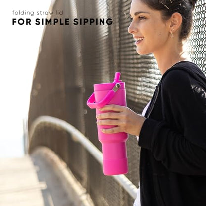 Simple Modern Tumbler with Handle, Water Jug | 40oz | White - color: -Winter White, size: 40 Ounces