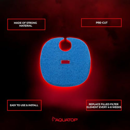 AquaTop Coarse Blue Filter Sponge with Bag & Header - Fits FZ9 Canister Filter - Traps Large Waste for Cleaner Water - Ideal for Fresh & Saltwater