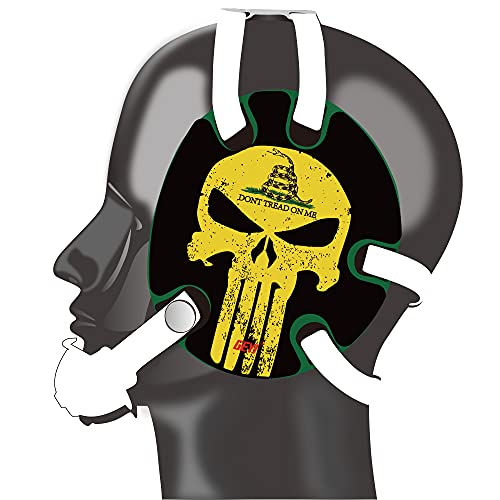 Wrestling Headgear with Yellow Do not Tread On Me Stickers(Adult) - color: dark green