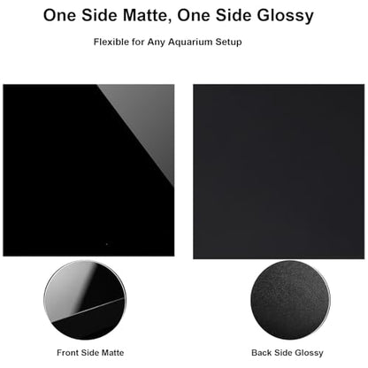 Black Acrylic Board for Aquarium Background and Fish Tank Divider, Opaque DIY Panel, One Side Matte One Side Glossy,Thickness 4mm,200x200mm 1PCS - color: Thickness 4mm, size: 200x200mm 1PCS
