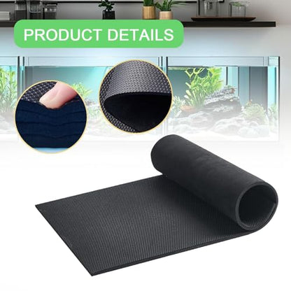 Aquarium Leveling Mat Aquarium Bottom Pad Shockproof with Sticky Backing Tank Mat Cushion for Desktop Home, XL