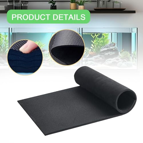 Aquarium Self Leveling Mat Cushion EVA Accessories Stable Tank Mat Aquarium Bottom Pad for Home Tabletop Desktop, XS