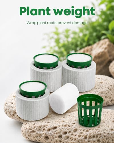 24 Pcs Aquarium Plant Weights Kit, Ceramic Anti-Floating Rings with Soft Sponge – Aquarium Plant Anchors Keep Live Plants in Place. Aquarium Plant Weights for Live Plants to Prevent Floating