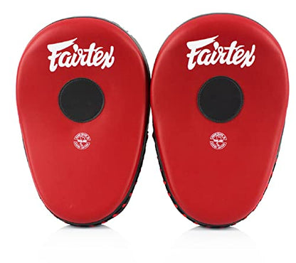 Fairtex FMV13 Maximized Focus Mitts, Muay Thai Kickboxing MMA Punching Pads - color: Red/Black