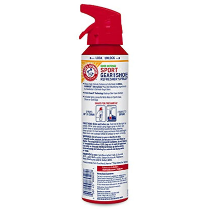 Arm & Hammer Odor Defense Sport Gear & Shoe Refresher Spray, 6.7 oz | Heavy-duty odor defense spray for sports gear, shoes, gym bags, boxing gloves, hockey equipment and football pads - size: 6.7 Ounce (Pack of 1)