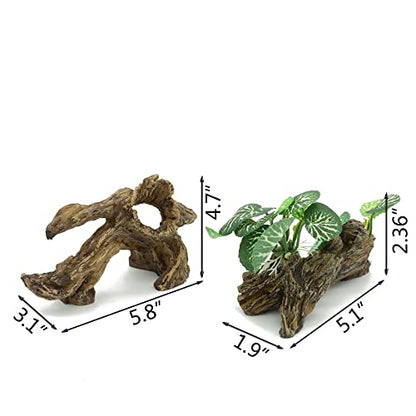 Artificial Driftwood for Aquarium Decor Plastic Plant Branches Ornament for Fish Tank Decorations (Style C)
