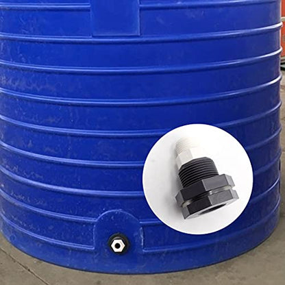 2PCS PVC Bulkhead Fitting 3/4 Inch with Plugs,water Pipe Connector,(21-38mm)Hose Clamps Kit,Water Tank Connector Adapter,Thru-Bulk Pipe Fitting for Rain Barrels,Water Tanks,Pools(Grey)H-07-2 - style: 2Pcs 3/4inch kit