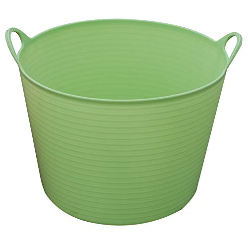 Little Giant® Poly/Rubber FlexTub Bucket | Ultra Durable & Versatile Farm Tub | Plastic Synthetic Gardening Tub (1, Lime Green)