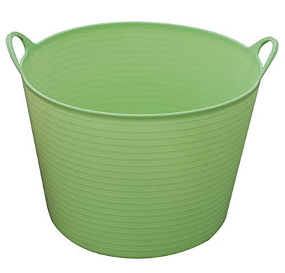 Little Giant® Poly/Rubber FlexTub Bucket | Ultra Durable & Versatile Farm Tub | Plastic Synthetic Gardening Tub (1, Lime Green)