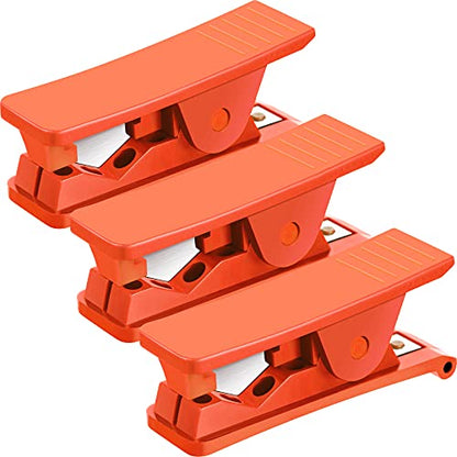 3 Pieces PTFE Plastic Tubing Cutter Hose Tube Cutter Pipe Accurate Tube Cutting Tool for Nylon PVC PU Tubing and Hose Cut up to 3/4 Inch OD (Red) - color: Red