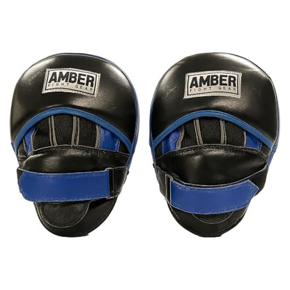 Gel-Infused Leather Punch Mitts for Boxing, Kickboxing, and MMA, Curved Design with Sweat-Resistant Lining, Shock-Absorbing Padding, Perfect for Training and Fitness Workouts