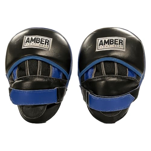 Gel-Infused Leather Punch Mitts for Boxing, Kickboxing, and MMA, Curved Design with Sweat-Resistant Lining, Shock-Absorbing Padding, Perfect for Training and Fitness Workouts