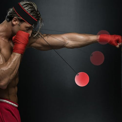 Dioche Boxing Reflex Balls with Adjustable Headband, Multi-Functional Foot Kick Target Speed Punching Pad for Speed and Hand Eye Coordination Training, Boxing