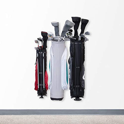 Monkey Bar Storage Golf Racks (Small) | Wall-Mounted, Steel Organizer, For 2–3 Golf Bags - size: Small