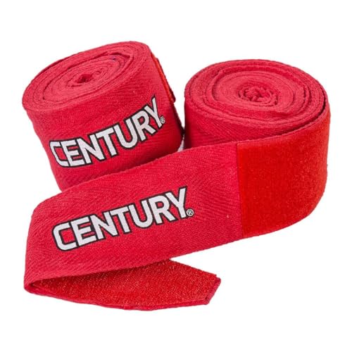 Century 108 Inch Boxing Hand Wraps with Thumb Loop for Martial Arts Kickboxing Punching – MMA Muay Thai Men and Women Elastic Inner Glove for Hand & Wrist Supports – Pair | Red
