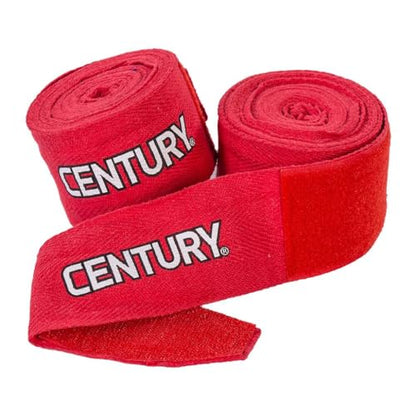 Century 108 Inch Boxing Hand Wraps with Thumb Loop for Martial Arts Kickboxing Punching – MMA Muay Thai Men and Women Elastic Inner Glove for Hand & Wrist Supports – Pair | Red