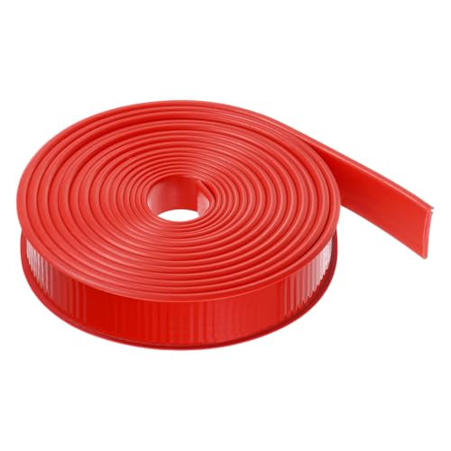 HARFINGTON U-Shape Edge Banding 1" x 20ft (25mm x 6M) Self Adhesive TPE Flexible Veneer Tape Soft Edge Strip Protector for Furniture Cabinet Table Protection Repair, Red - color: Red, size: 1" (25mm)