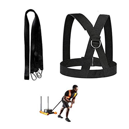 Sled Harness, Adjustable Speed Tire Pulling Belt for Working Out | Strength and Agility Training Equipment, Physical Training Rope Football Exercise Set for Outdoor Indoor Men and Women - size: 6.6FT