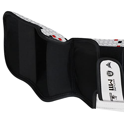Mytra Fusion Shin Guards MMA, Muay Thai Shin Guards – Shin Instep Protection for Kickboxing, Training, BJJ, Sparring, Boxing Gear and Martial Arts - color: White, size: Medium
