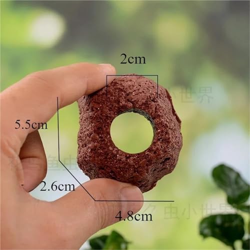 40pcs Aquatic Water Plant Fixed Rings Landscape Ceramic Pottery Pot Gravity Ring for Fish Tank Decoration