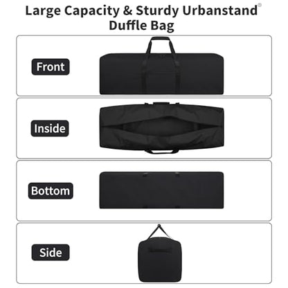 Urbanstand 48 inch Foldable Duffel Lock Zipper Travel Camp, Black 2Pack - color: Black, size: 48 Inch