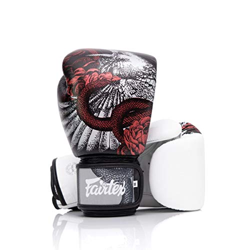 Fairtex Beauty of Survival Limited Edition Boxing Gloves | Premium Craftsmanship |Full-Grain Leather| Stylish Design | Adjustable Fit | Unique Artwork | Hook and Loop Straps - size: 16 oz