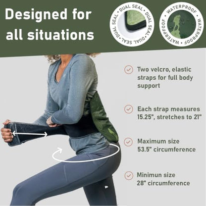 Large Gel Ice Pack Wrap with Straps, Stretchable 12" x 15" | Hot and cold gel ice pack for pain relief, tennis elbow, ankle, foot & hand, with straps hold pack securely in place, green - size: Large, style: Green