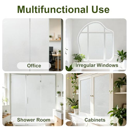 Frosted Glass Window Privacy Film, Embossed White, 23.6"x78.74" - color: Frosted, size: 23.62"x78.7"