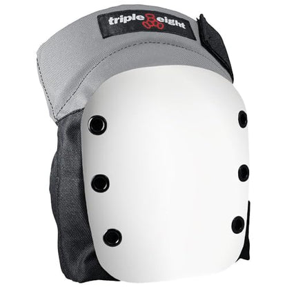 Triple Eight Street Knee Pads for Skateboarding and Roller Derby with Adjustable Straps (1 Pair) - color: Gray/White, size: Large