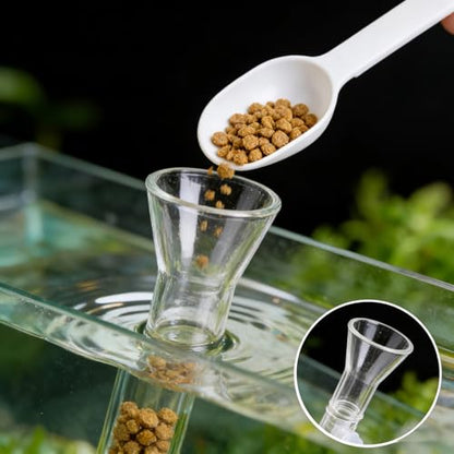 Aquarium Feeder, Transparent Feeding Tube with Suction Cup, Suitable for Fish, Shrimp, Crabs and Other Aquarium Supplies