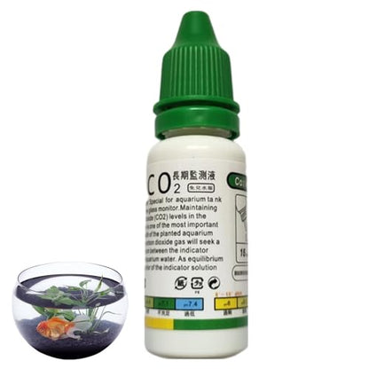 Aquatic CO2 Glass Drop Checker - Fish Tank Test CO2 Kit, Aquatics Co2 Drop Checker Solution, Functional Aquarium co2 kit, quickest co2 Drop Checker for CO2 System, Aquarium Tank - color: Test solution