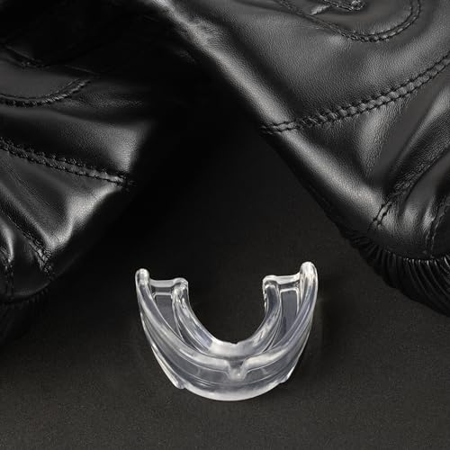DXM SPORTS Mouth Guard for Youth – Sports Mouthguard for Football, Boxing, Basketball, MMA, Karate, Hockey, Lacrosse, Wrestling and Soccer – Comes with Protective Case (Transparent, Youth) - size: Youth