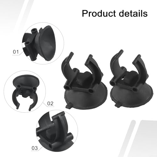 2Pcs Suction Cups Clips For Aquarium Heaters For 1/2 Inch Diameter Thermostats, 30Mm Silicone Suckers For Fish Tank Thermostat, Replacement Holders For Glass And for acrylic Tanks