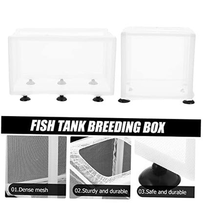 2pcs Boxes Fish Tank Isolation Box Fry Hatching Fish Tanks for Fish Tank Cleaner Incubator Clear Acclimation Brine Shrimp Hatchery Kit Betta Fish Tank Cloth