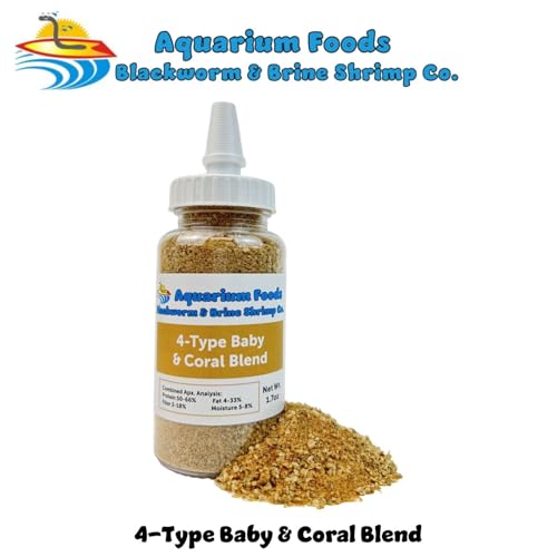 4-Type Mixed Blend of Cyclops, Daphnia, Rotifers, Ready to Eat Brine Shrimp Eggs for Tropical Fish Fry, Babies, Guppies, Tetras, Bettas, Nano Fish…1.7oz Squeeze Bottle