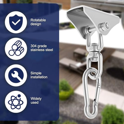4Pc Heavy Duty Swing Hangers Kit,304 Stainless Steel,1000 LBS Load Capacity