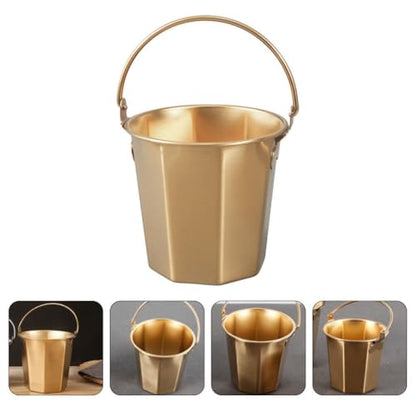 Toddmomy Stainless Steel Water Bucket Handle Portable Storage Container for Outdoor Camping Fishing and Household Use and Deep Design for Versatile Liquid Storage