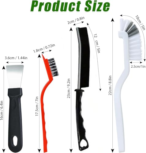11PCS Crevice Cleaning Brush Set - Hard Bristle Crevice Cleaning Brush Tool, Multifunctional Gap Scrub Brush for Home, Bathroom, Kitchen, Window Track, Bathtub, Vehicle, Faucets, Bowl, Teapot, Cup Use
