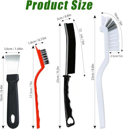 11PCS Crevice Cleaning Brush Set - Hard Bristle Crevice Cleaning Brush Tool, Multifunctional Gap Scrub Brush for Home, Bathroom, Kitchen, Window Track, Bathtub, Vehicle, Faucets, Bowl, Teapot, Cup Use